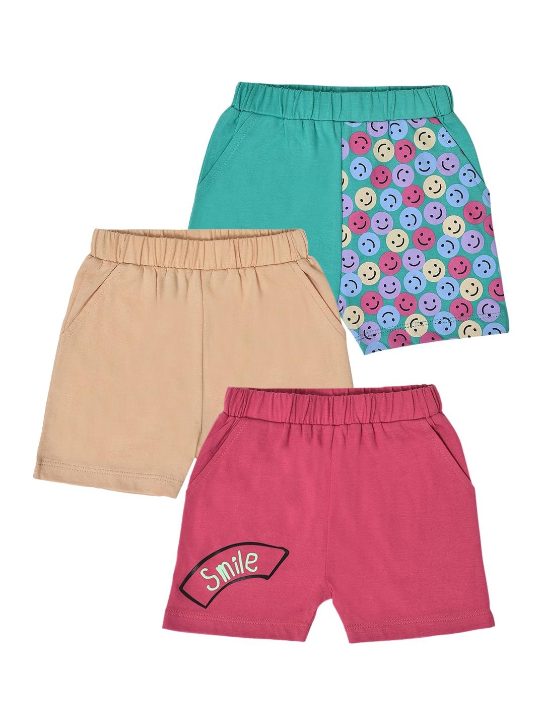 miarcus infants pack of 3 printed cotton shorts