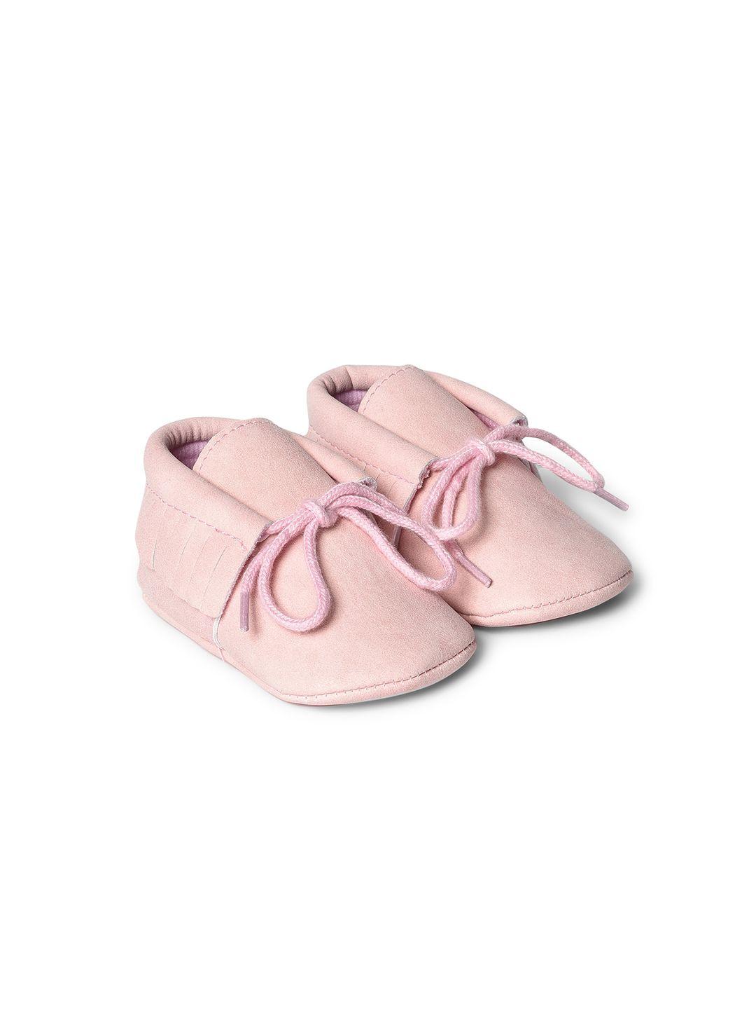 miarcus infants pink solid booties