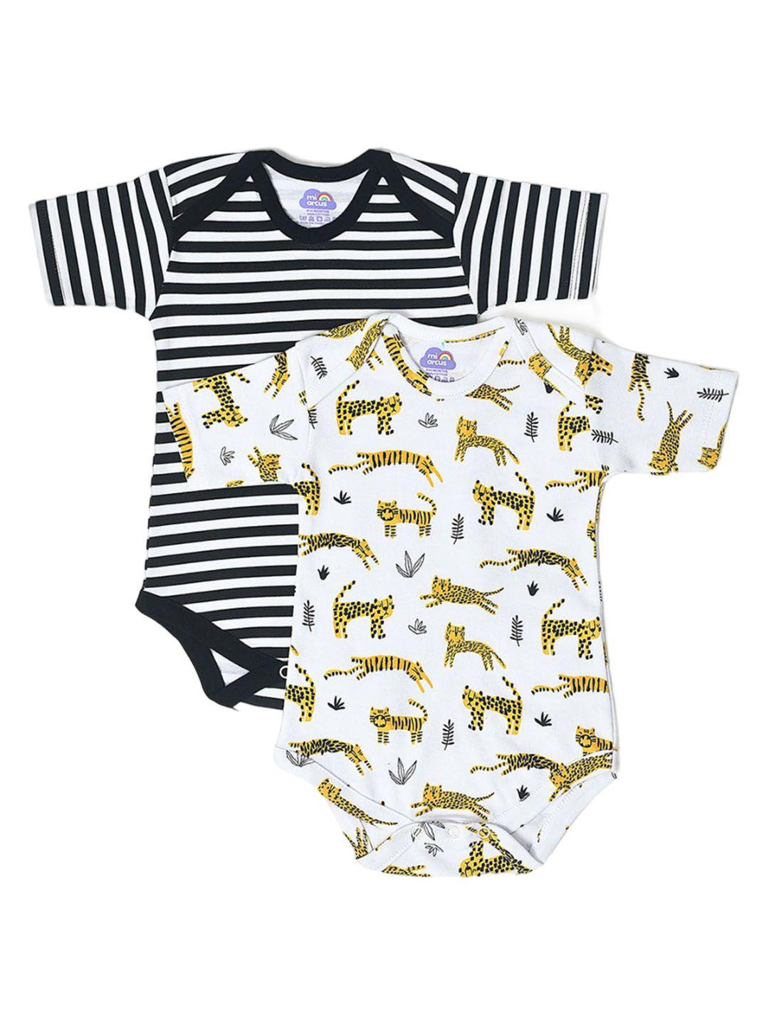 miarcus infants set of 2 printed cotton rompers