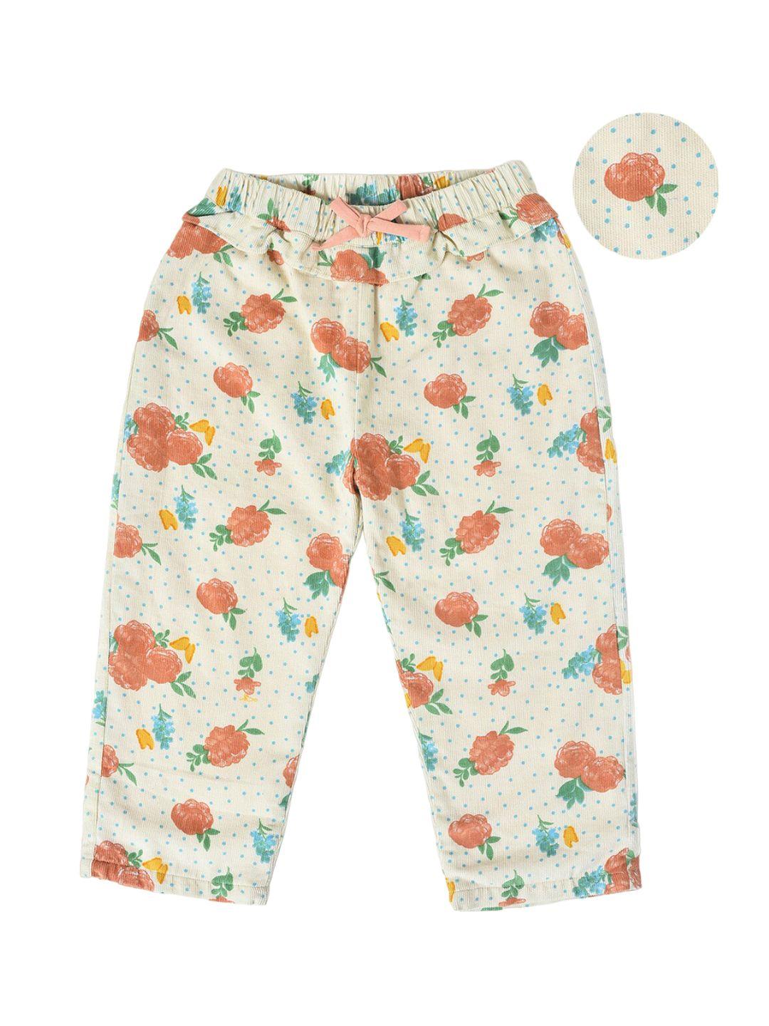 miarcus kids floral printed cotton lounge pants