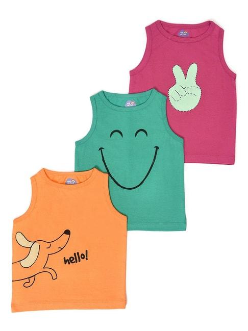 miarcus kids kids multicolor printed vest ( pack of 3)