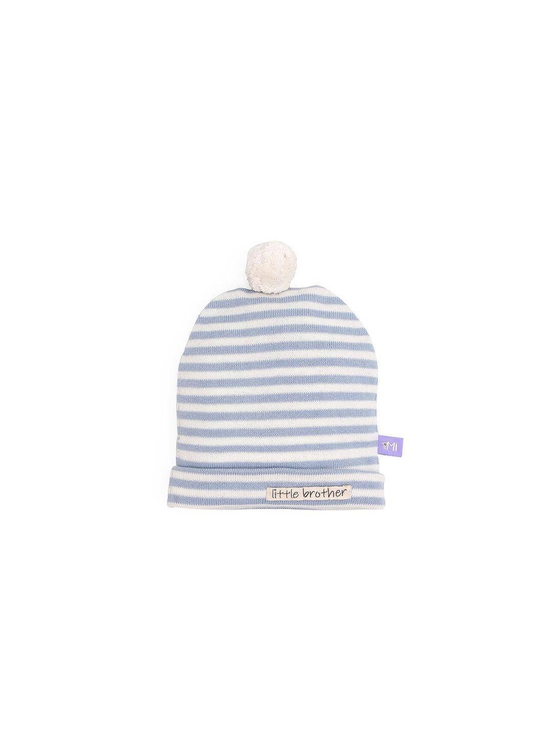 miarcus boys blue & white printed beanie