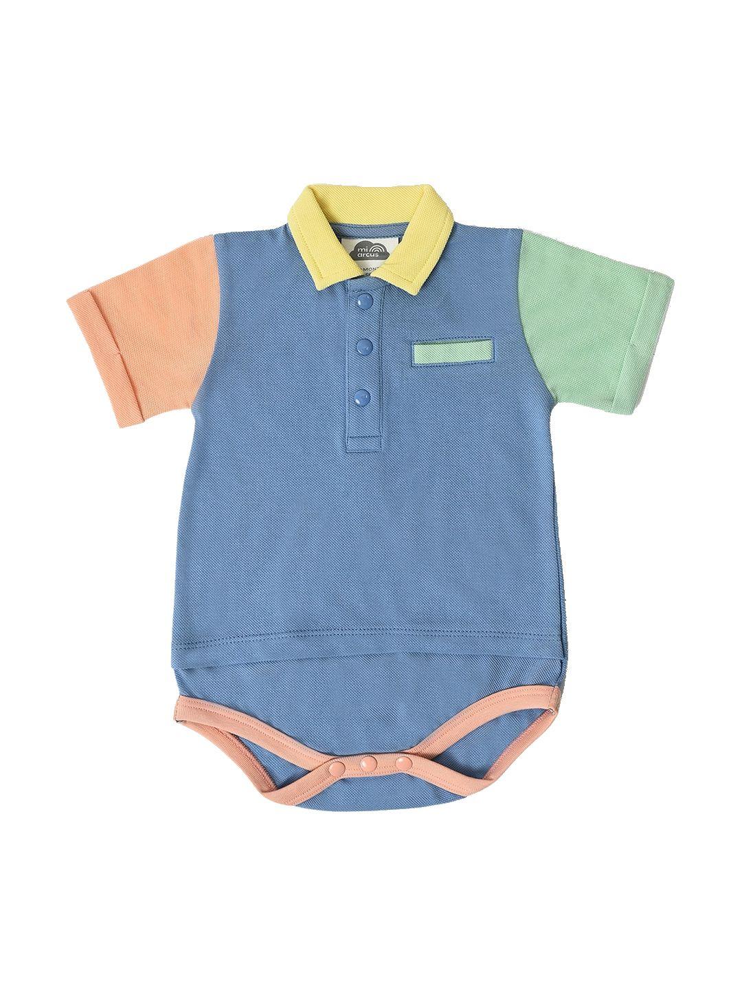 miarcus infant boys colourblocked pure cotton romper