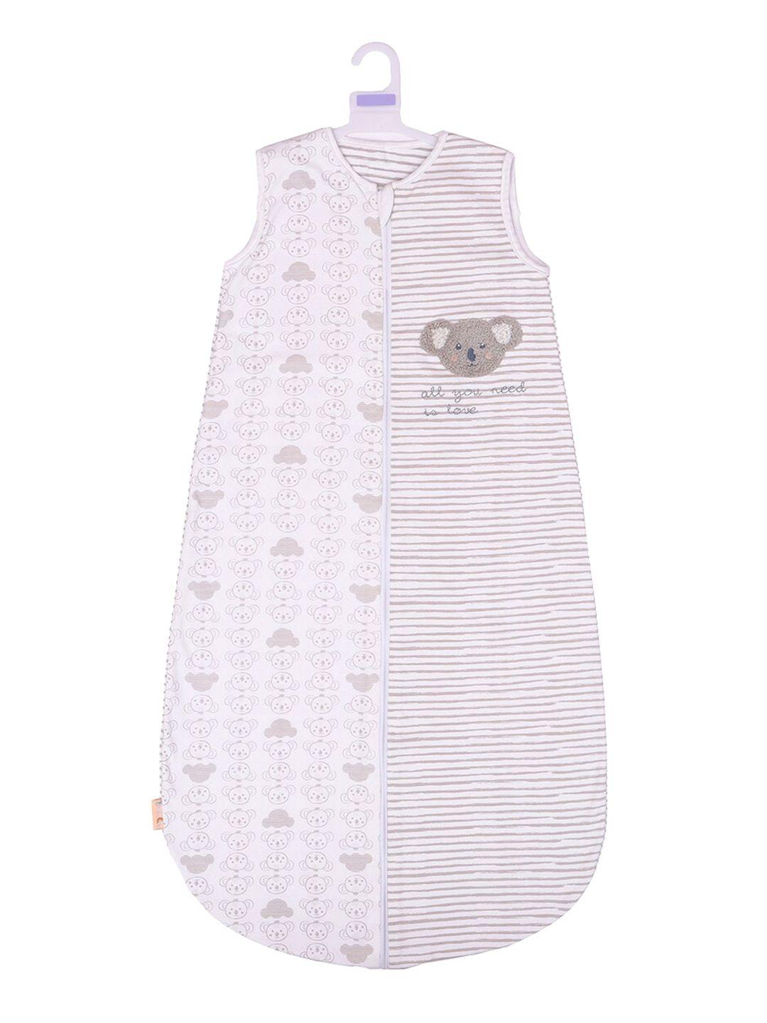 miarcus infant kids grey & white printed sleeping bag