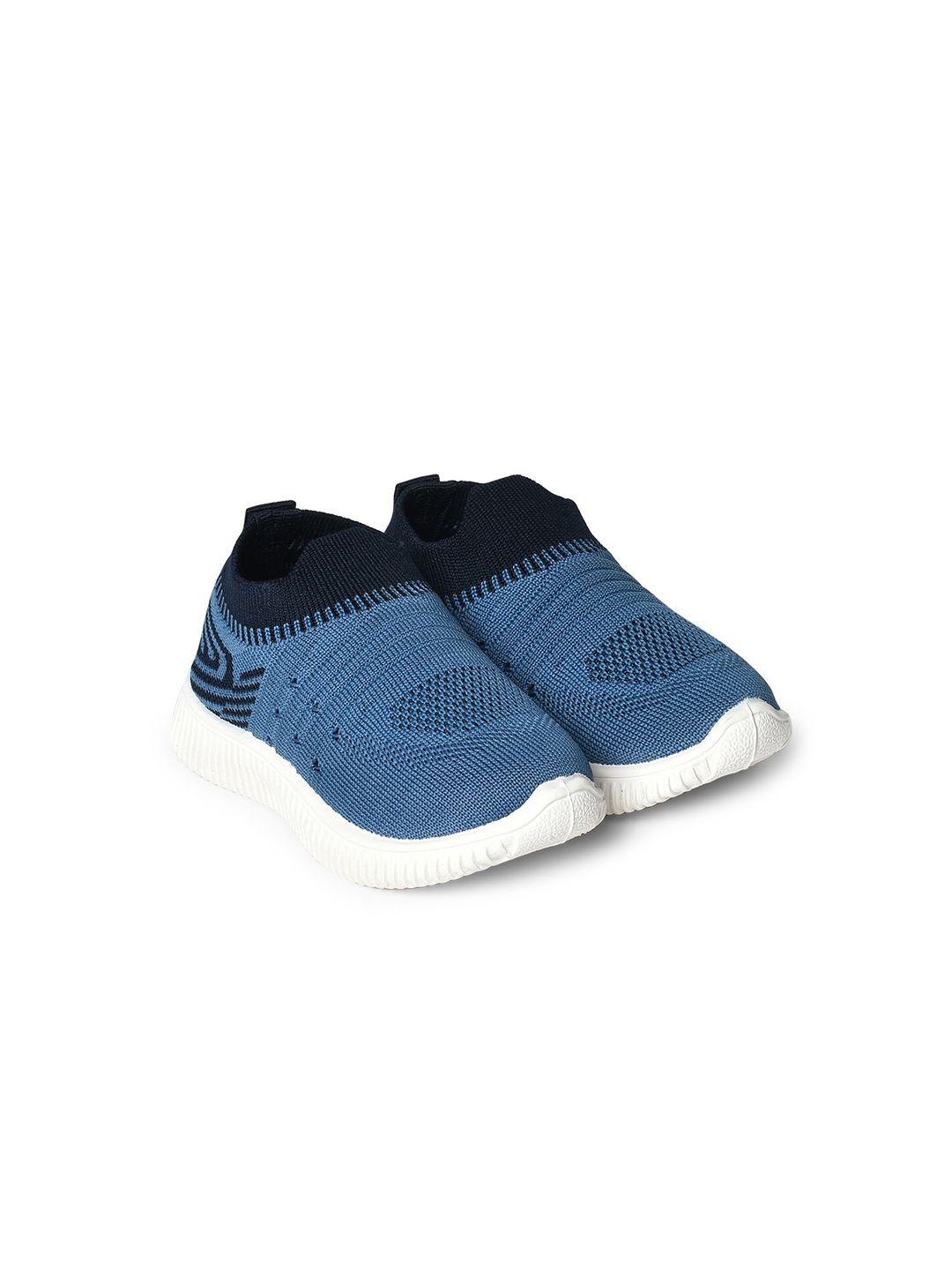 miarcus infants  blue woven design slip-on sneakers