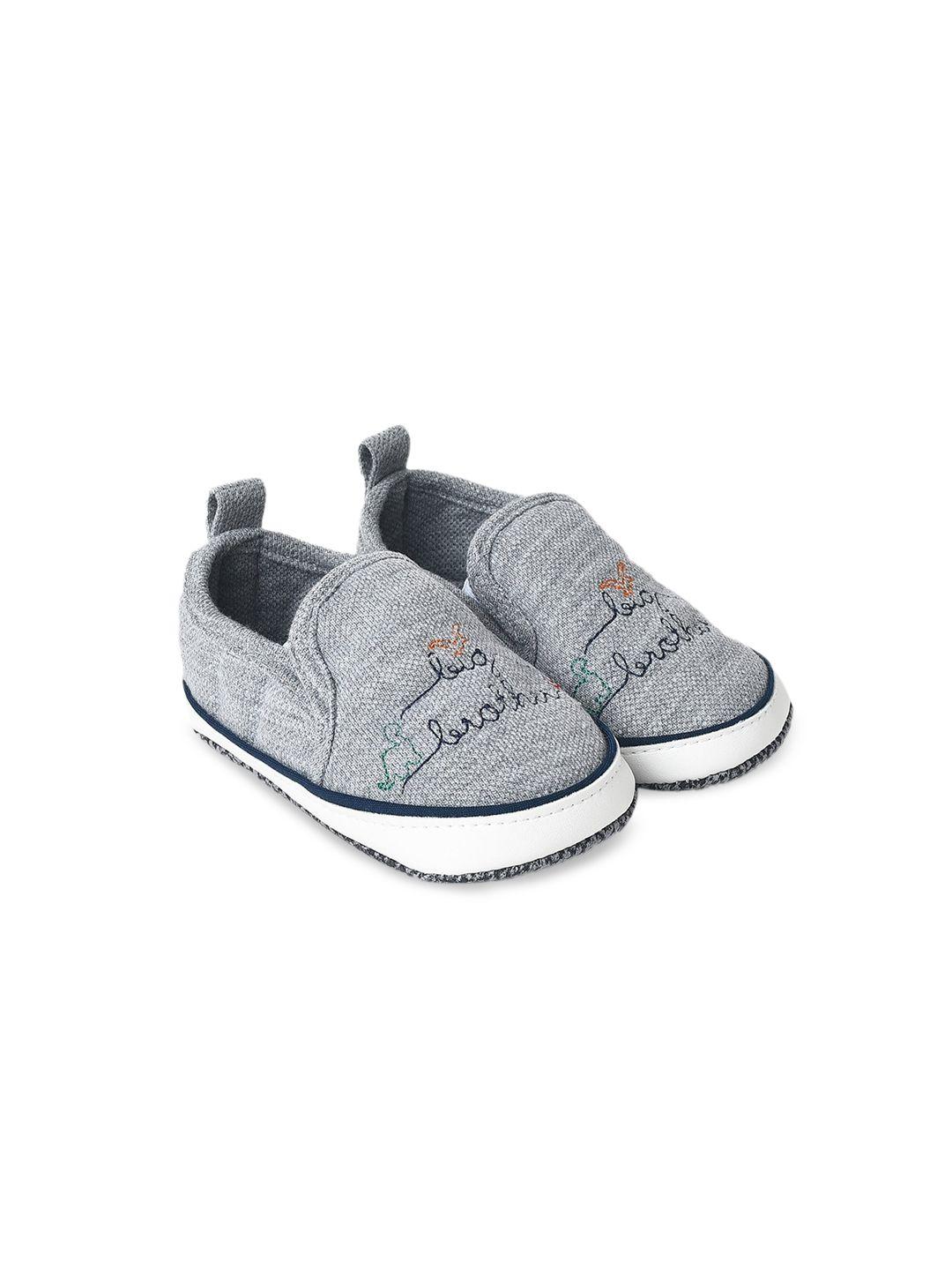 miarcus infants boys typography printed  cotton booties