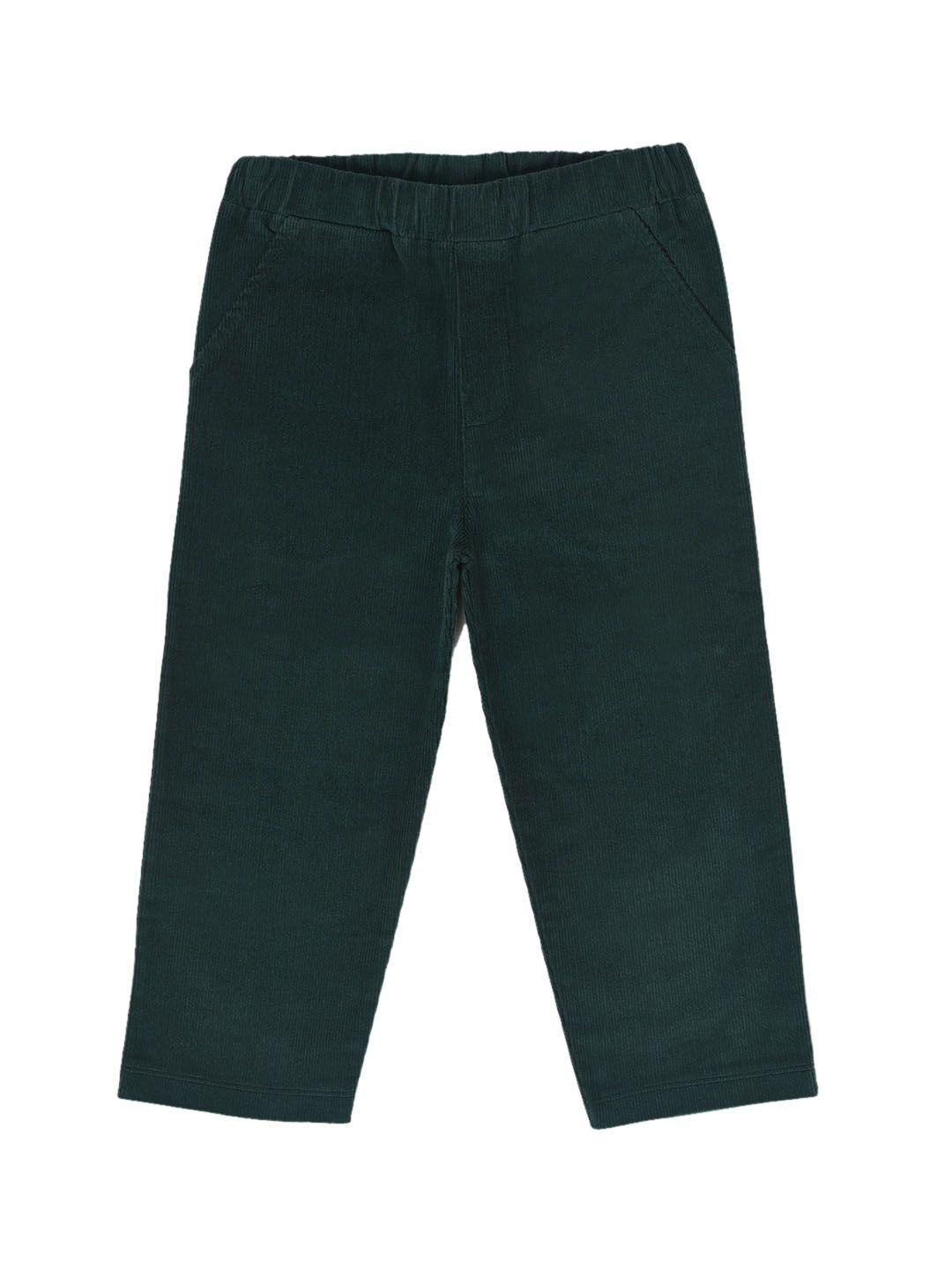 miarcus kids mid-rise wrinkle free corduroy cotton regular trousers