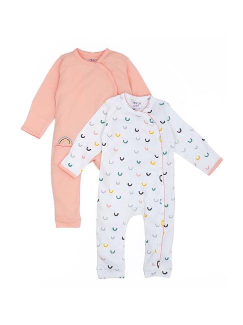 miarcus kids multicolor cotton printed sleepsuits - pack of 2