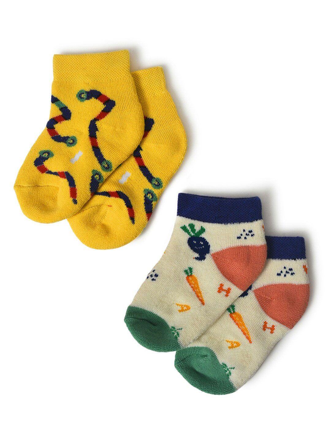 miarcus kids pack of 2 printed cotton socks