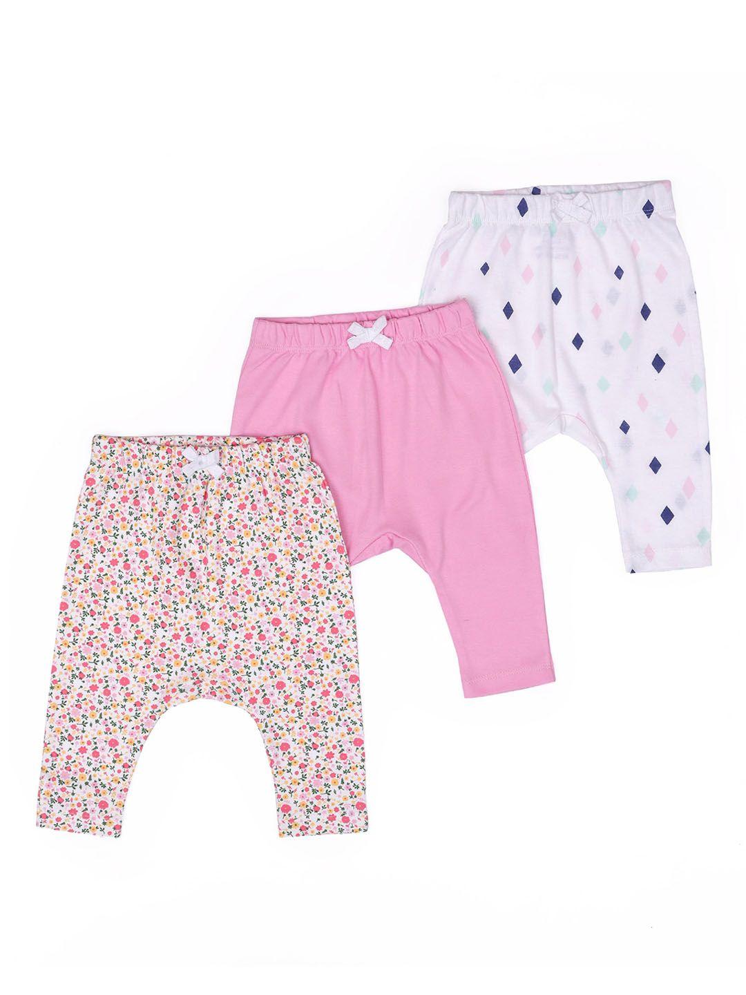 miarcus kids pack of 3 multicoloured printed mid-rise lounge pants