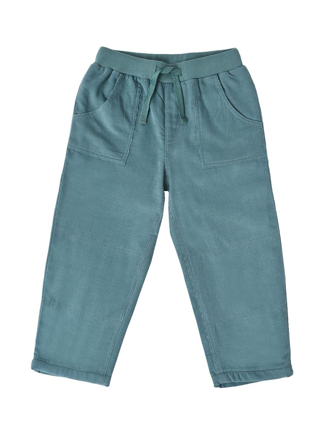 miarcus kids relaxed mid rise plain cotton trousers