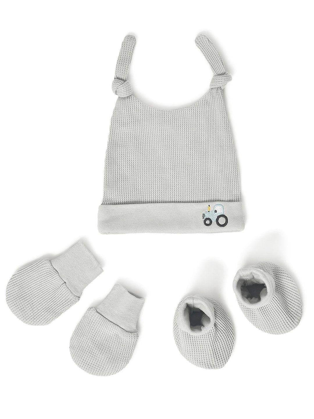 miarcus unisex kids cotton beanie with mittens and booties set