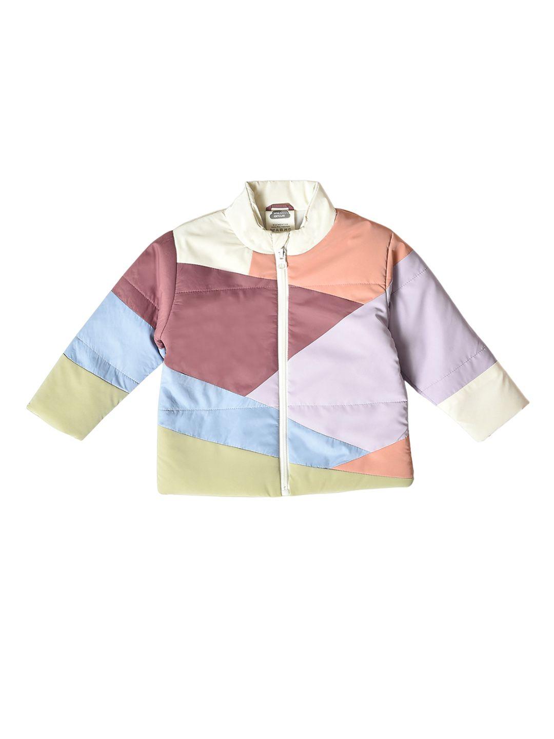 miarcus unisex kids multicoloured colourblocked long sleeves puffer jacket