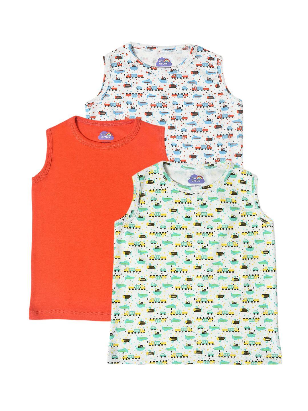 miarcus unisex kids pack of 3 cotton innerwear vests