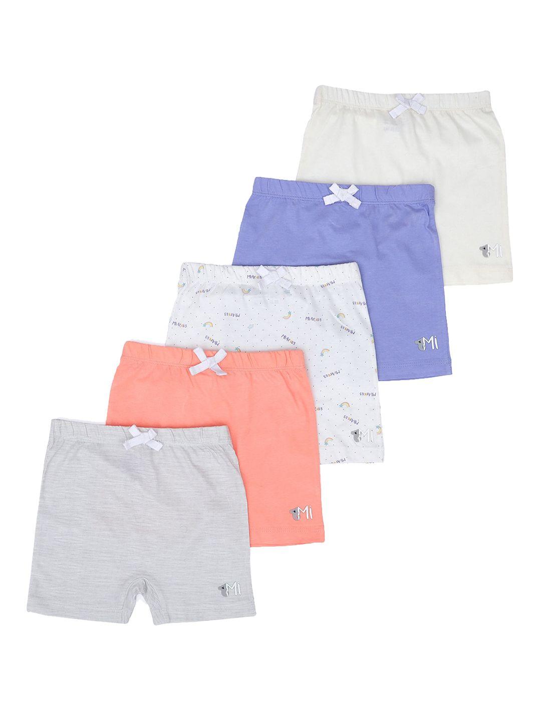 miarcus unisex kids pack of 5 multicoloured slim fit shorts
