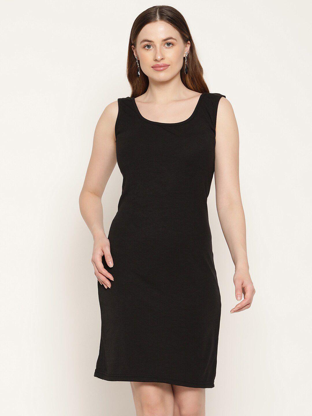 miaz lifestyle black scuba sheath dress