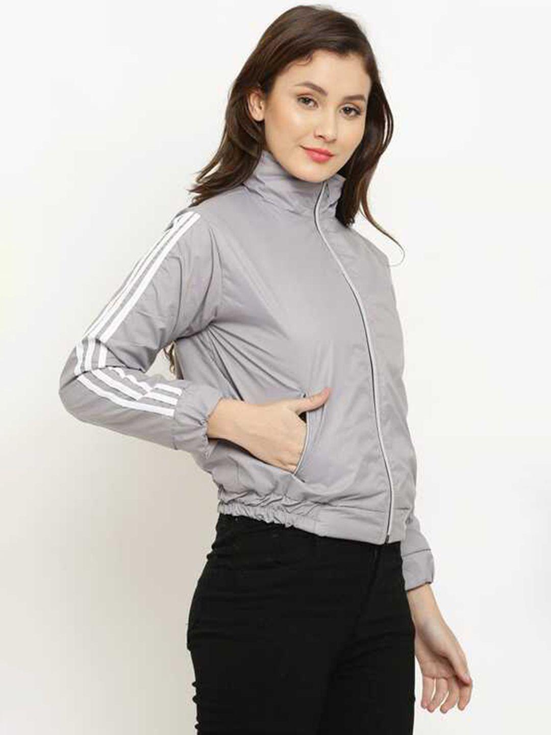 miaz lifestyle mock collar sporty jacket