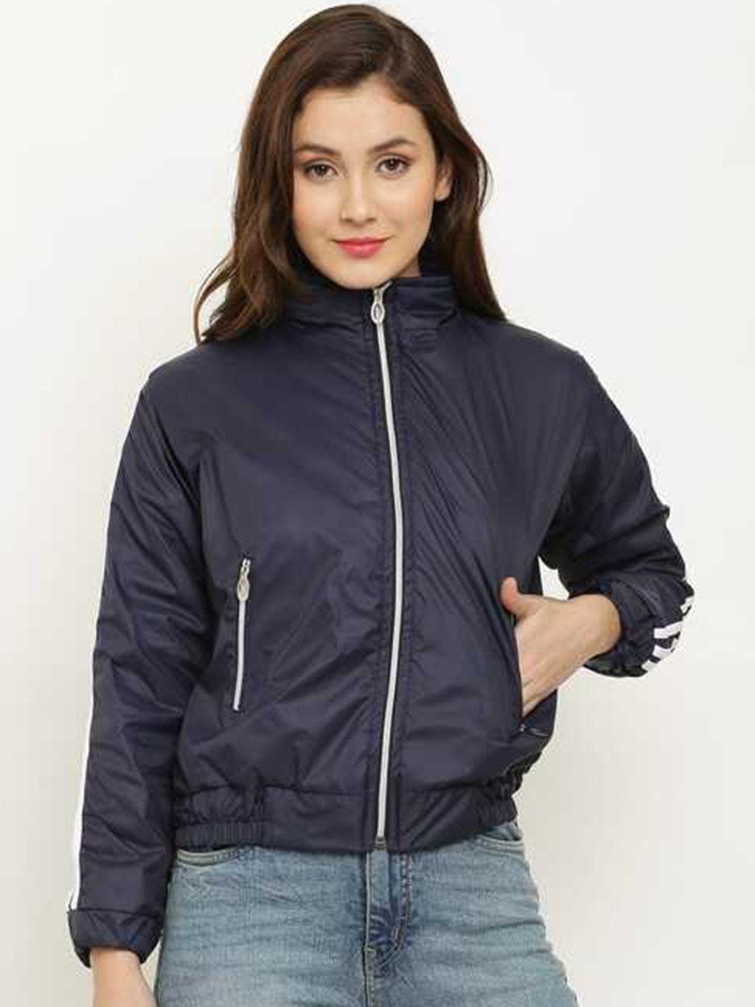 miaz lifestyle mock collar sporty jacket