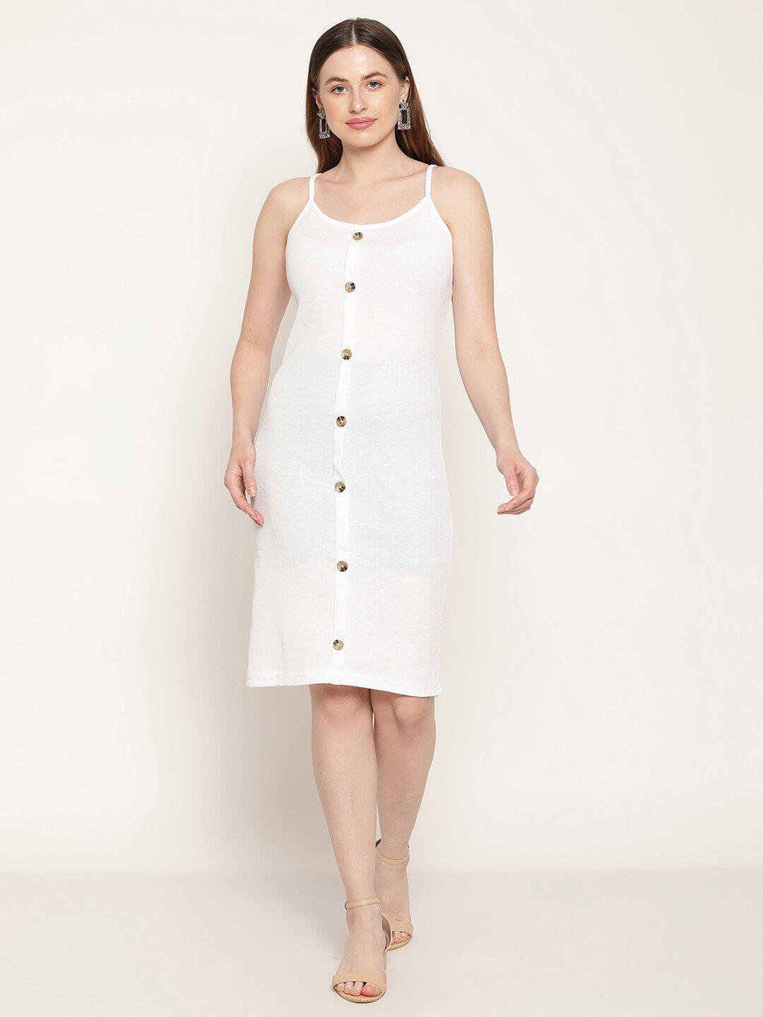 miaz lifestyle white sheath dress