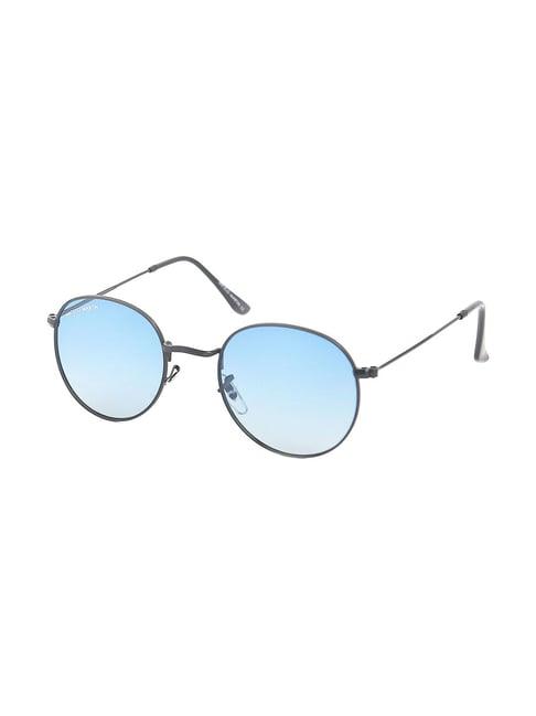 micelo martin aqua blue polarized round unisex sunglasses