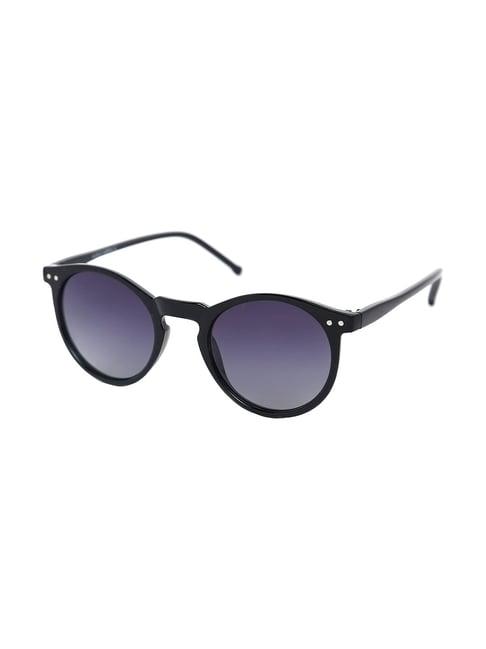 micelo martin black polarized round sunglasses for women