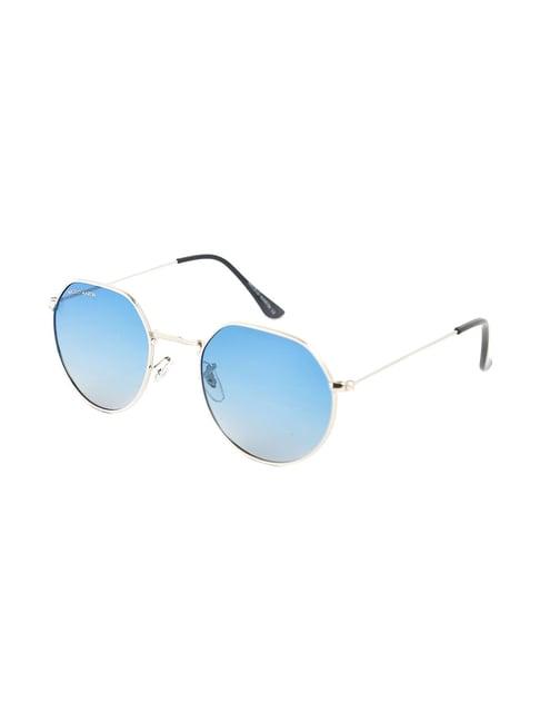 micelo martin blue polarized hexaround unisex sunglasses