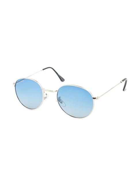 micelo martin blue polarized round unisex sunglasses