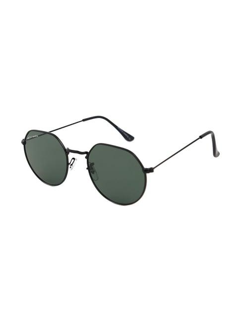 micelo martin dark green polarized hexaround unisex sunglasses