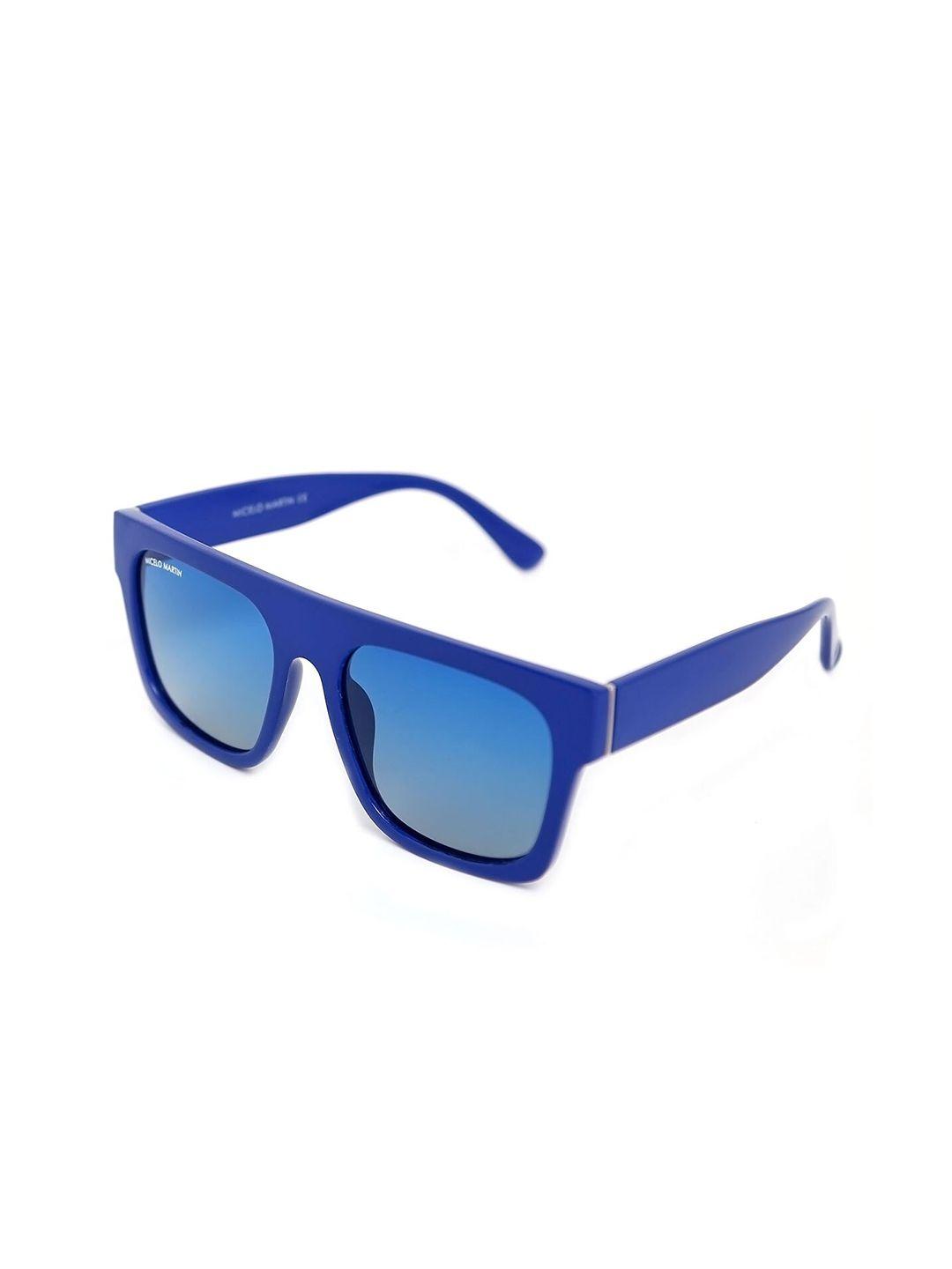 micelo martin men blue lens & blue square sunglasses with uv protected lens mm2003 c2