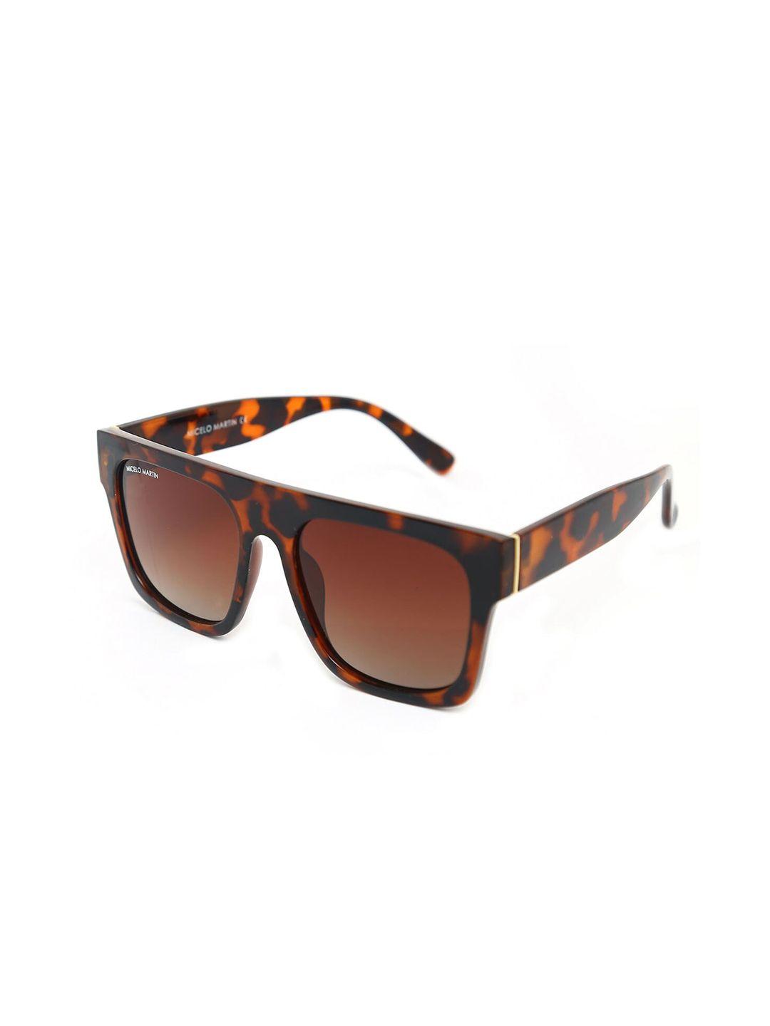 micelo martin men brown & black square sunglasses