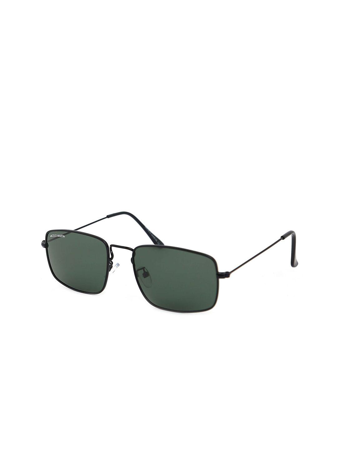 micelo martin men green lens & black square sunglasses with uv protected lens mm1006 c2