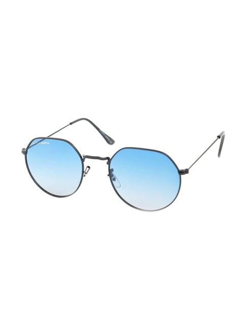 micelo martin sky blue polarized hexaround unisex sunglasses