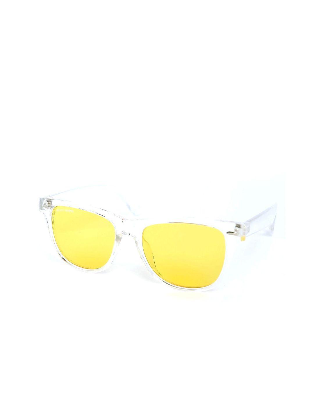 micelo martin unisex yellow lens & white sunglasses with uv protected lens mm2001 c6