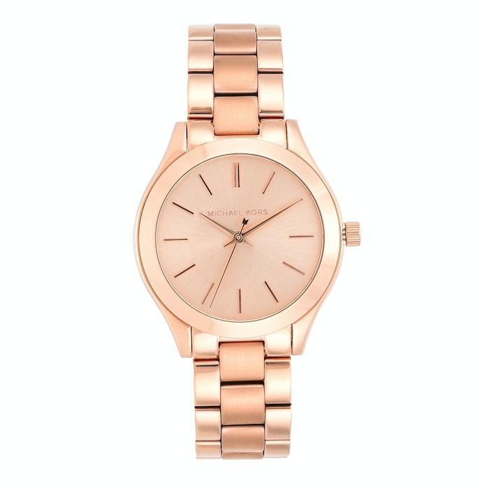 michael kors mini slim runway rose gold watch mk3513