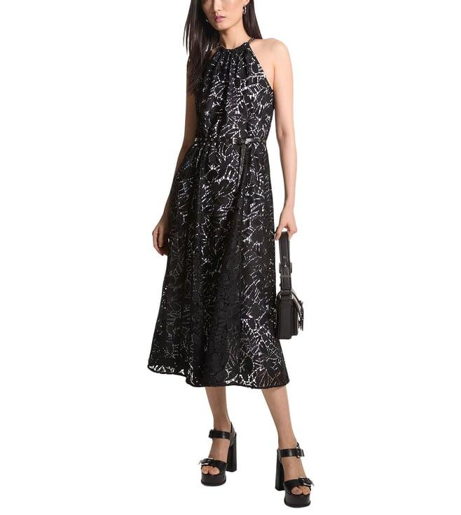 michael michael kors black lace regular fit dress