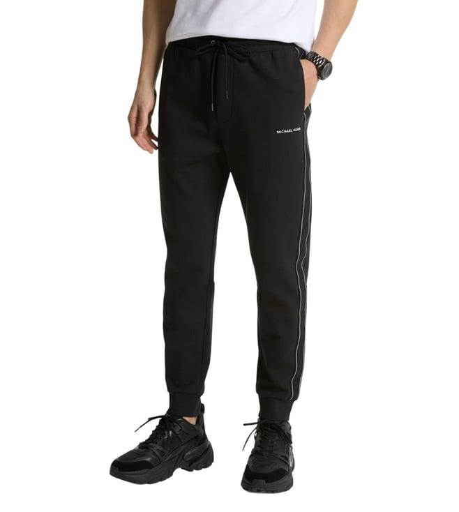 michael michael kors black logo tape regular fit joggers