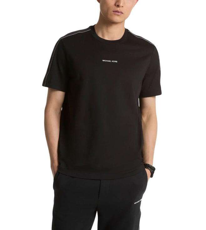 michael michael kors black logo tape regular fit t-shirt