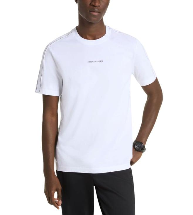 michael michael kors white logo tape regular fit t-shirt