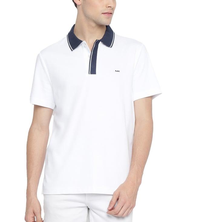 michael michael kors white regular fit polo t-shirt