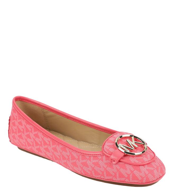 michael michael kors women's lillie monogram geranium ballerinas