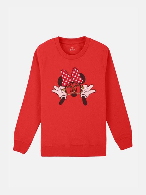 mickey & friends printed sweatshirt for kids girls