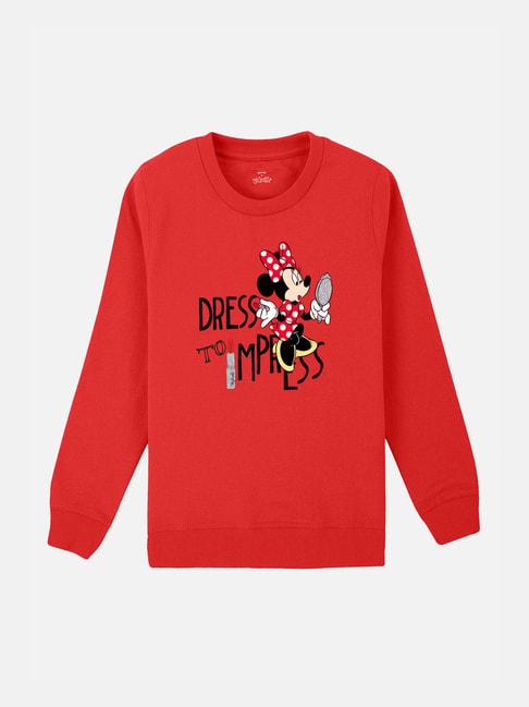 mickey & friends printed sweatshirt for kids girls