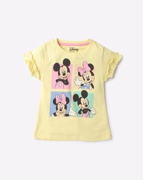 mickey & minnie mouse crew-neck t-shirt