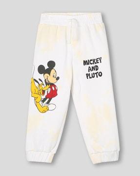 mickey mouse print joggers