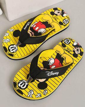 mickey-mouse-print-thong-flip-flops