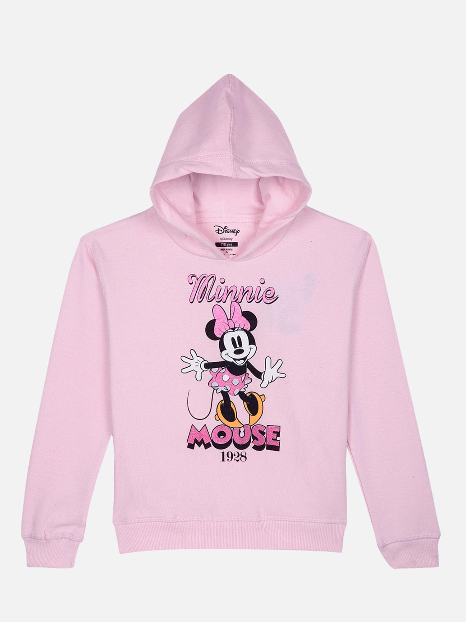 mickey & friends featured pink hoodie for girls