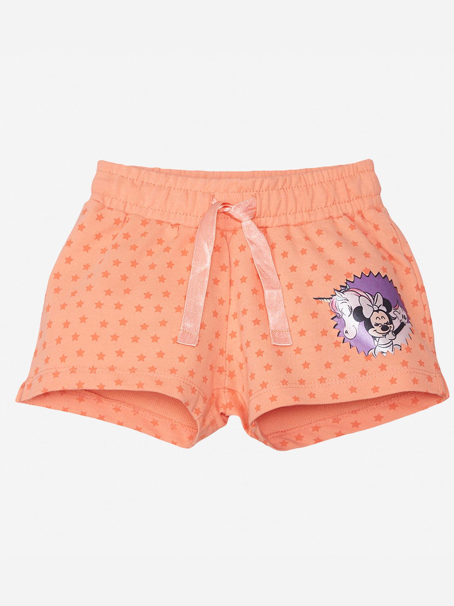 mickey & friends peach shorts
