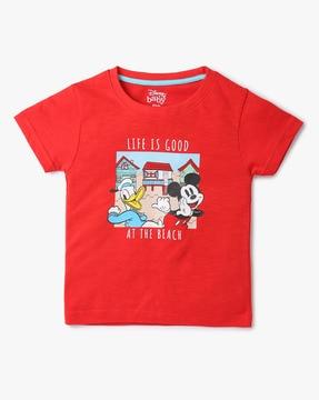 mickey & friends print round-neck t-shirt