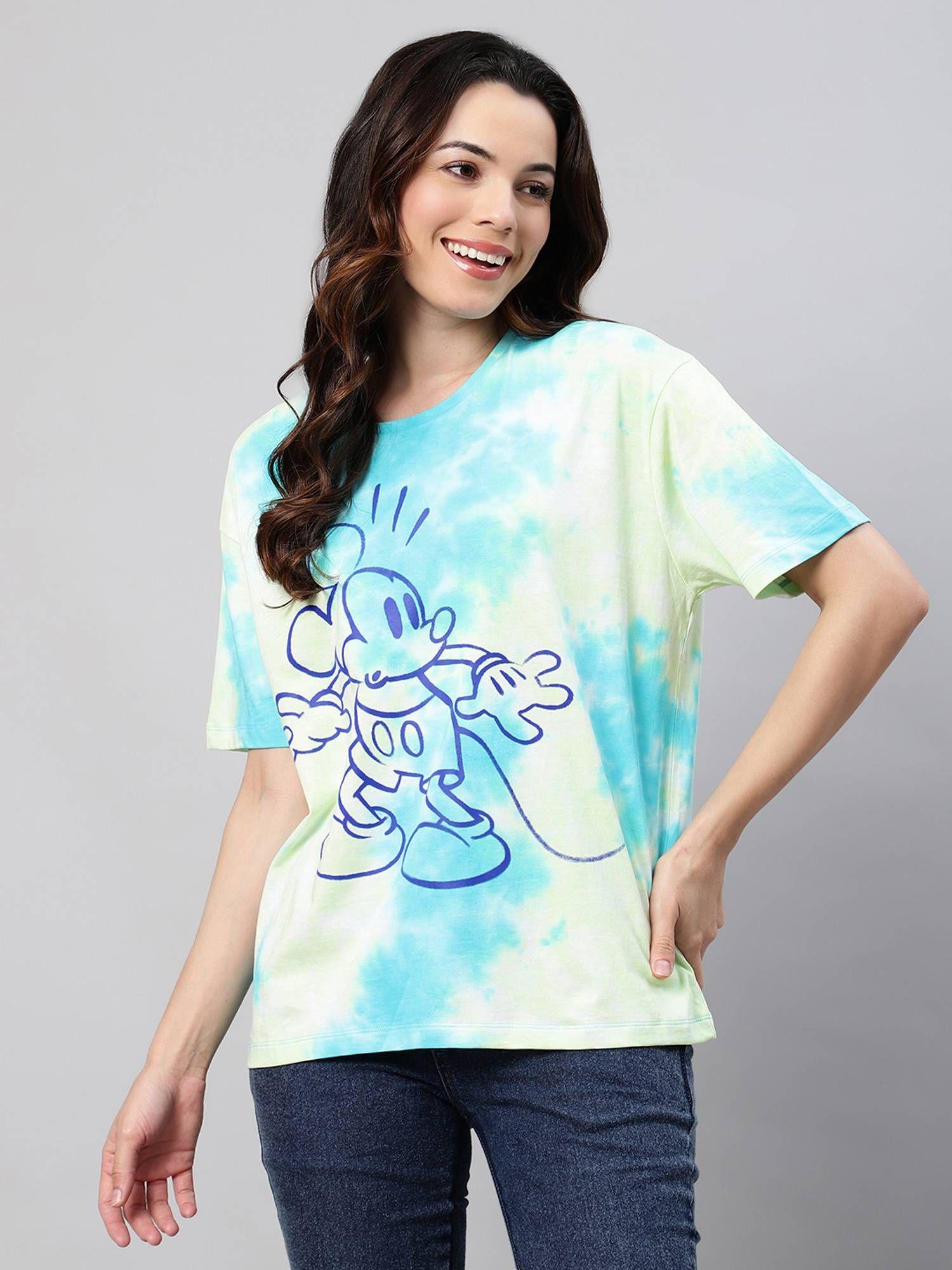 mickey & friends printed loose fit t-shirt for women