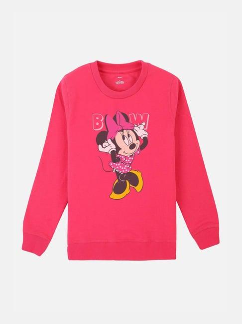 mickey & friends printed sweatshirt for kids girls